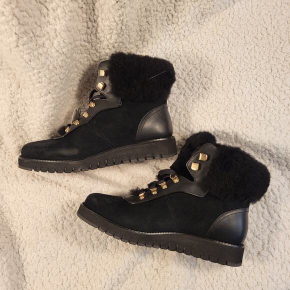 NEW Cole Haan Zerogrand Explore Upstate Hiker Waterproof Leather Booties sz 8B - Picture 3 of 9